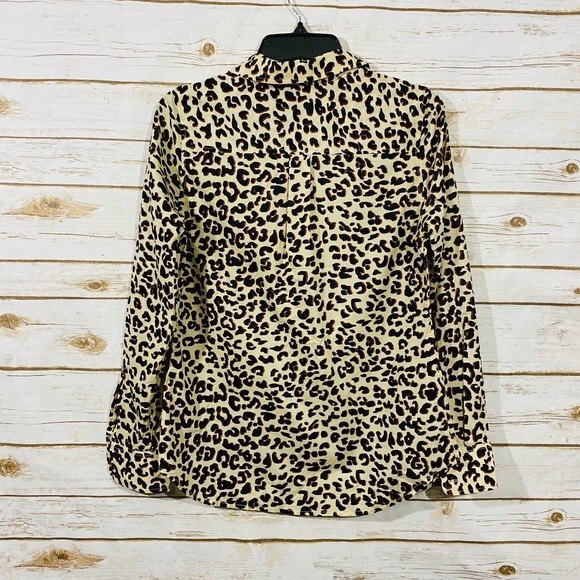1901 Women's Size XS Animal Print Button Up Shirt - Picture 4 of 5